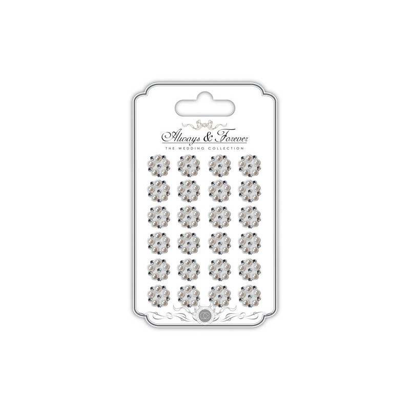Always & Forever 24 ST Adhesive Pearl & Rhinestone Cluster