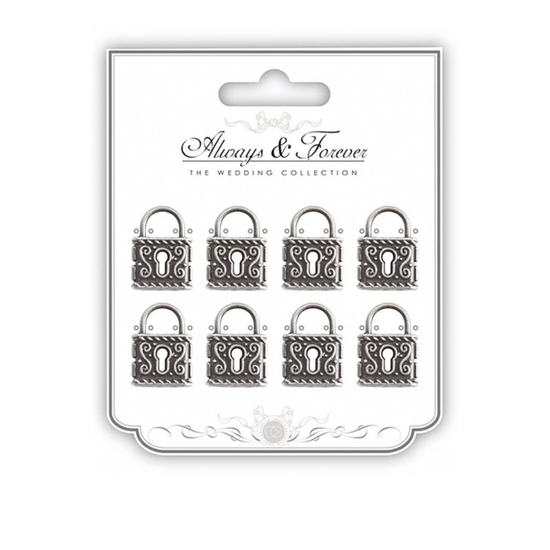 Always & Forever 8 st Metal lock Hänglås SILVER