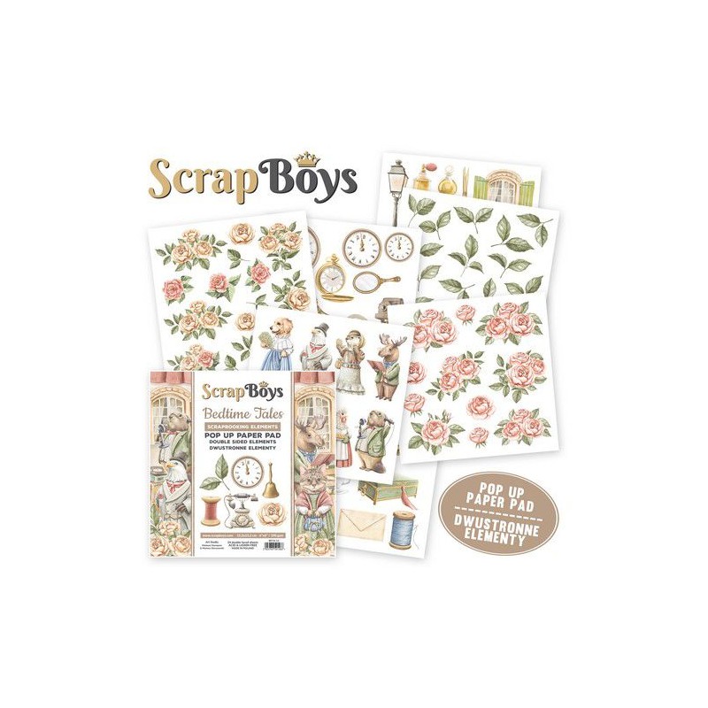 copy of Scrapboys POP UP Paper Pad double sided elements - Flowers / Roses  190gr 15,2x15,2cm