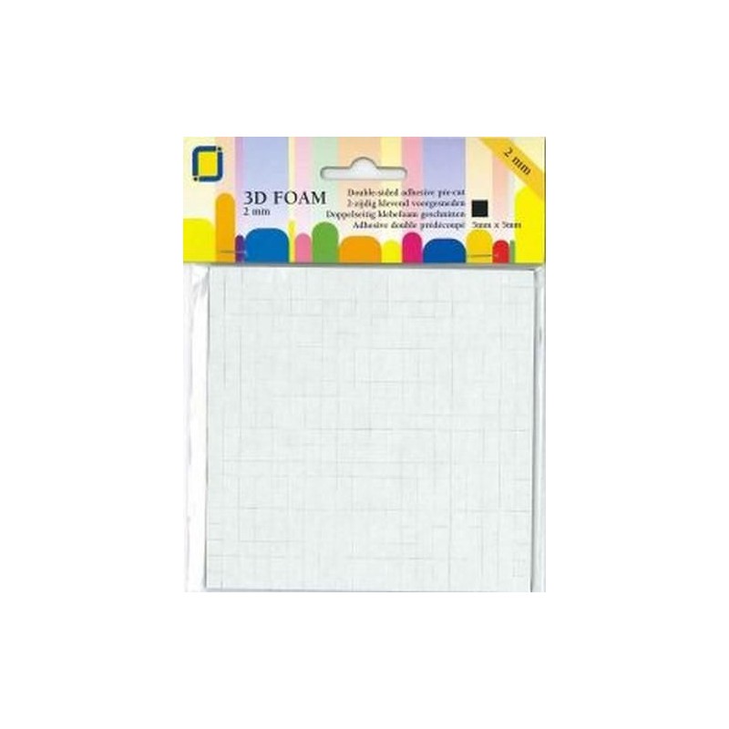 JeJe 3D Foam / 3D kuddar 2mm dots black SVART 2 x 5 x 5 mm