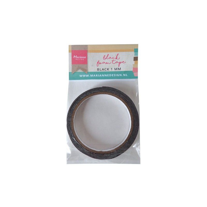 Marianne D Black foam tape - 1 mm (12 mmx2mtr) dubbelsidig 110x160x13 mm