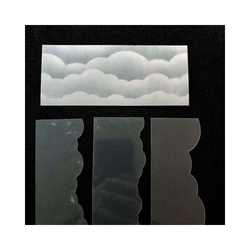 Lazerdesign Stencil "moln 3 delar"