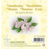LeCrea -Pistiller Stamen 2mm, ±80 matt & 80 pearl Gold & Silver