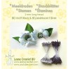 LeCrea -Pistiller Stamen 2mm ±80 matt black & 80 pearl silver