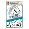 COOSA Crafts • Clear stamp English /3 Birds "Live dream"