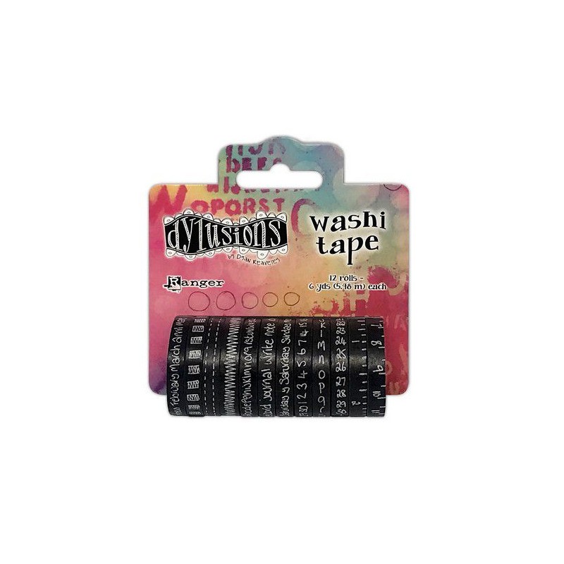 Ranger Dylusions 1/4 Washi 12rl- 6 yrd "Black" Dyan Reaveley