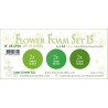 LeCrea - Flower Foam set 15 6 sht 3x2 Green colours  A4