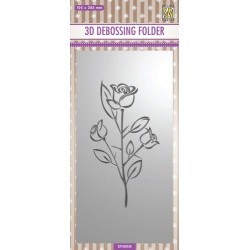 copy of Nellies Choice 3D Emb. folder - Slimline flower  105x205mm