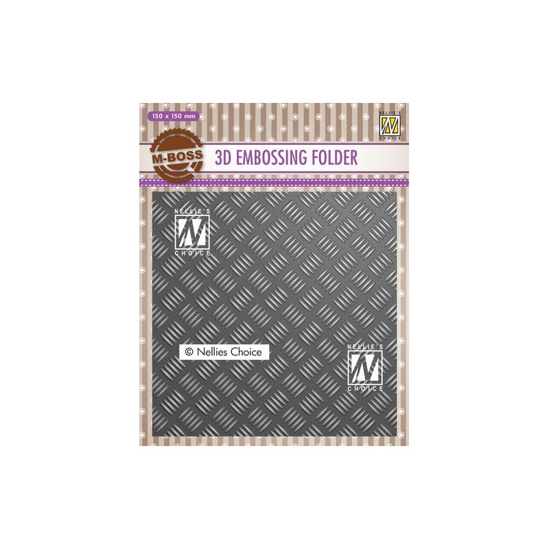 Nellies Choice 3D Emb. folder - Strip pattern 1 150x150mm