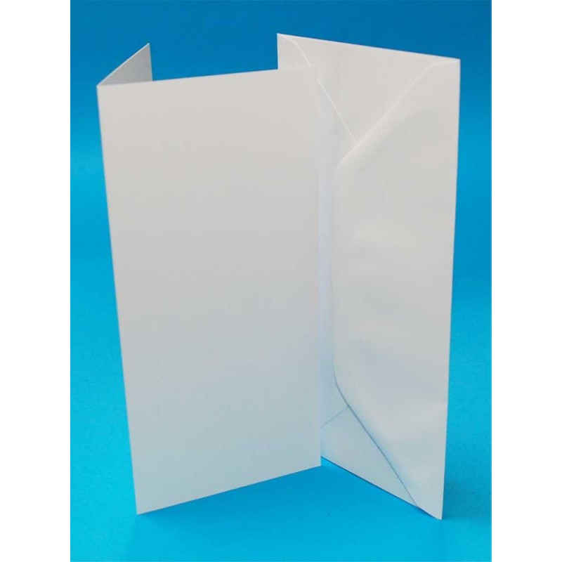 Kort och kuvert 50 stk "White" Slimline 98x210mm
