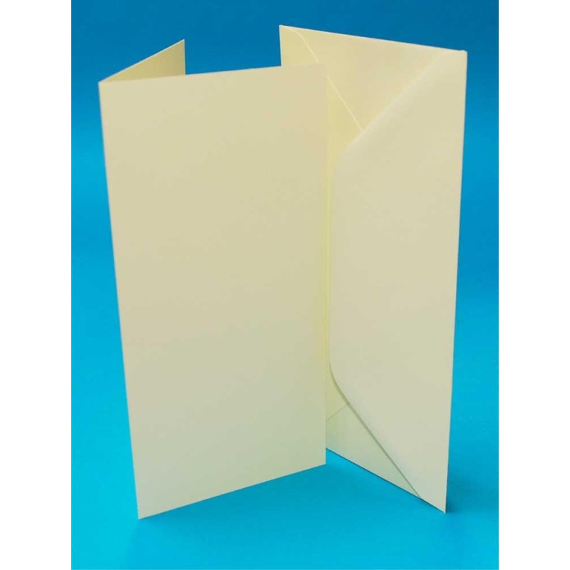 Kort och kuvert 50 stk "Ivory" Slimline 98x210mm