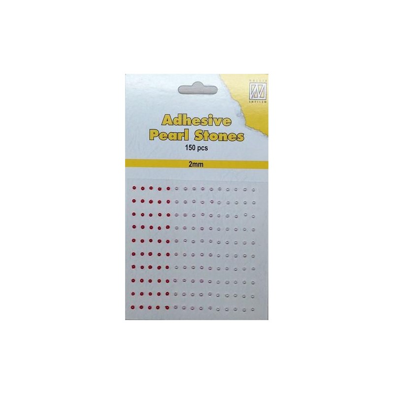 Nellie‘s Choice Adhesive pearls 2mm Red - Pink