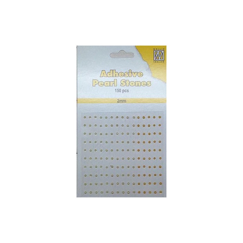 Nellie‘s Choice Adhesive pearls 2mm Yellow