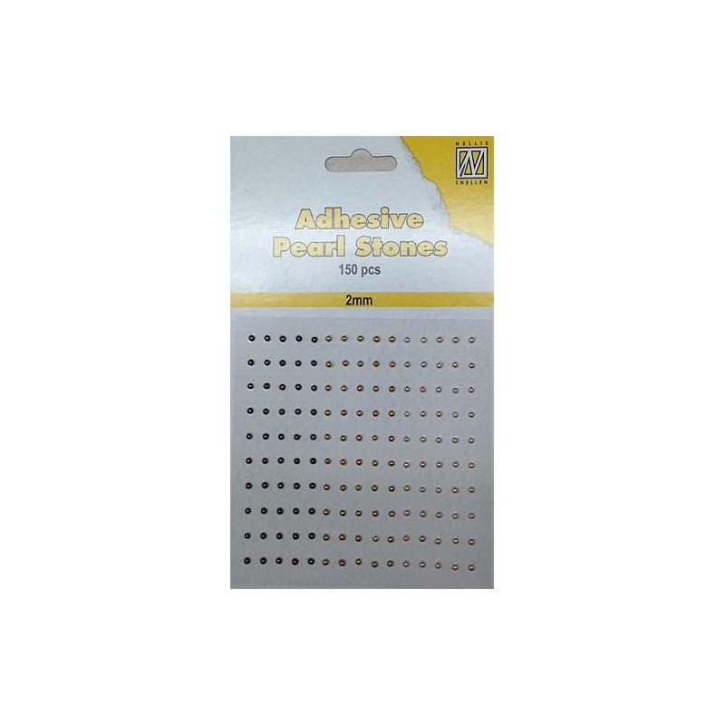Nellie‘s Choice Adhesive pearls 2mm White - Ivory - Silver