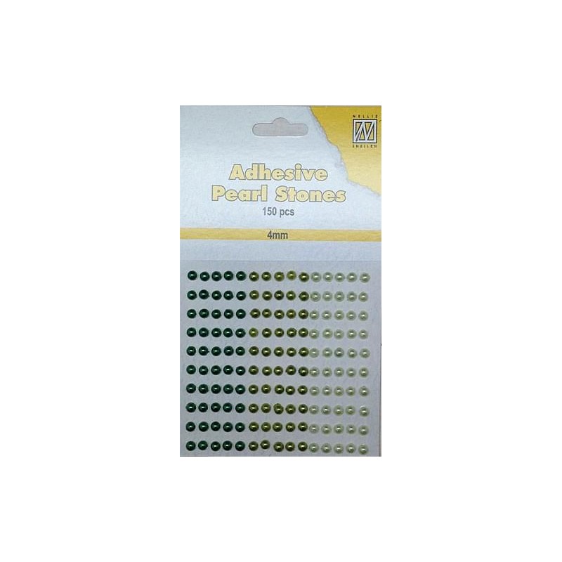 Nellie‘s Choice Adhesive pearls 2mm, green