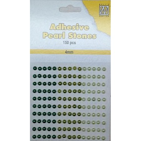 Nellie‘s Choice Adhesive pearls 2mm, green