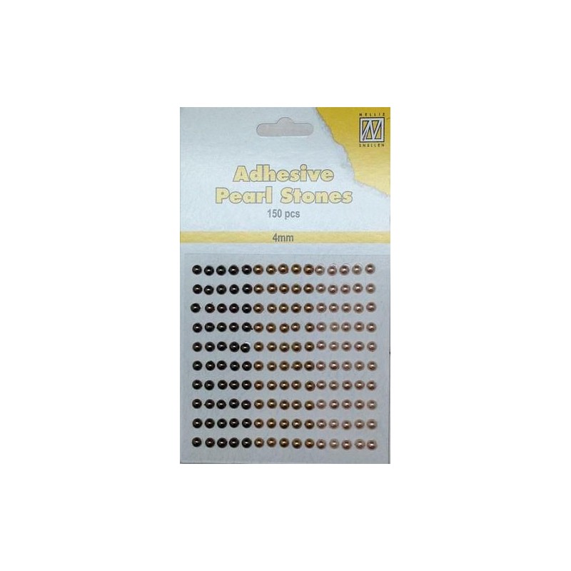 Nellie‘s Choice Adhesive pearls 4mm Bronze - Gold