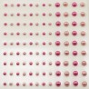 Vaessen Creative • Adhesive half pearls 3+5mm 108pcs Fuchsia