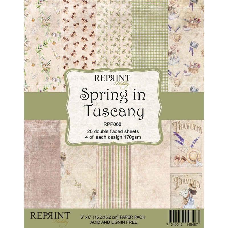 Reprint Paperpack - Spring in Tuscany Collection pack 6x6