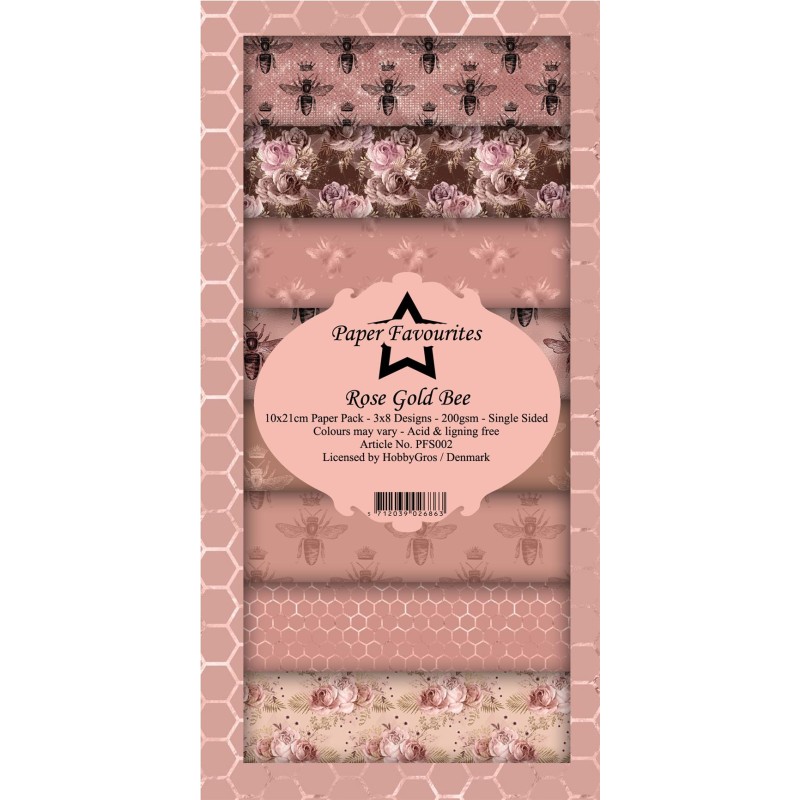 Paper Favourites Slim Card 10x21 cm "Rose Gold Bee"