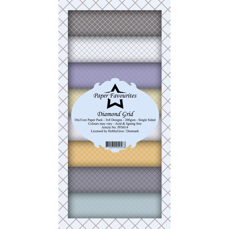 Paper Favourites Slim Card 10x21 cm "Diamond Grid"