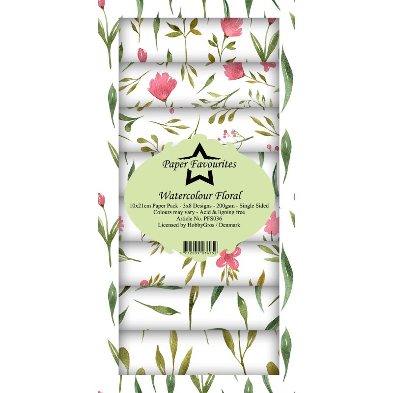 Paper Favourites Slim Card "Watercolour Floral"