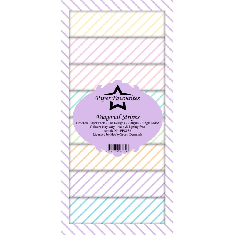 Paper Favourites Slim Card "Diagonal Stripes"