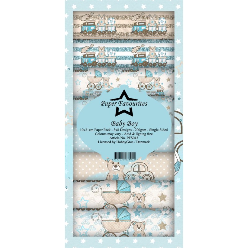 Paper Favourites Slim Card "Baby Boy"  10x21cm