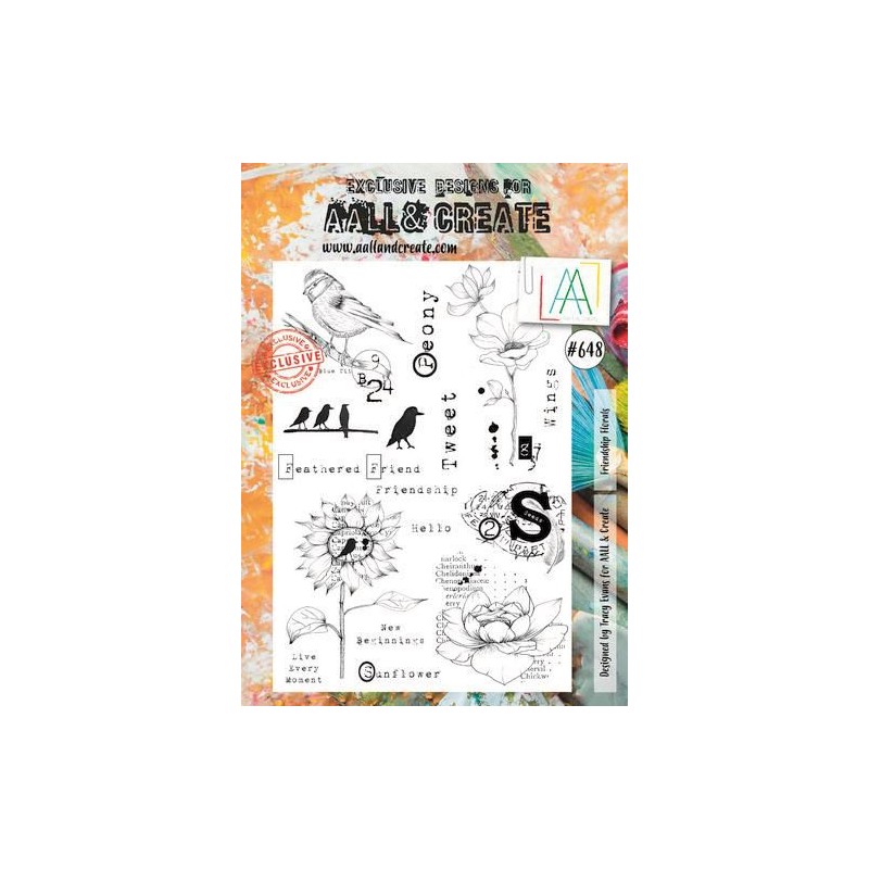AALL & Create Stamp Friendship Florals  29,2x20,5cm
