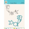 Nelie‘s Choice Die cut & clearstamp set Exotic birds - 2  90x72mm