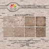 DIXI CRAFT PAPIRSBLOK 15X15CM "Bricks background"- Brown