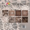 DIXI CRAFT PAPIRSBLOK 15X15CM “Gears Background - Brown”