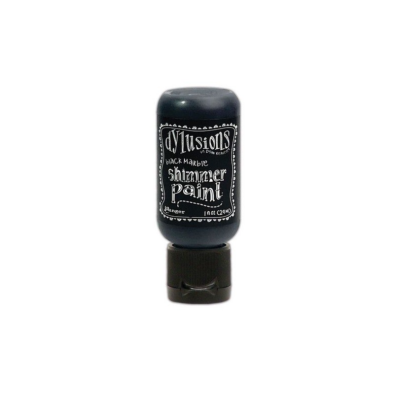 Ranger Dylusions Shimmer Paint Flip Cap Bottle - Black Marble