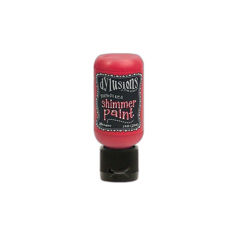 Ranger Dylusions Shimmer Paint Flip Cap Bottle - Postbox Red