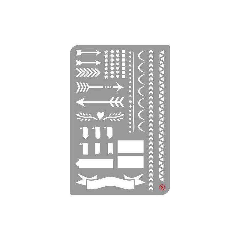 Pronty Bullet Journal Stencil Edges  12x18cm