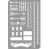 Pronty Bullet Journal Stencil Edges  12x18cm