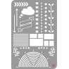 Pronty Bullet Journal Stencil Edges 1  12x18cm