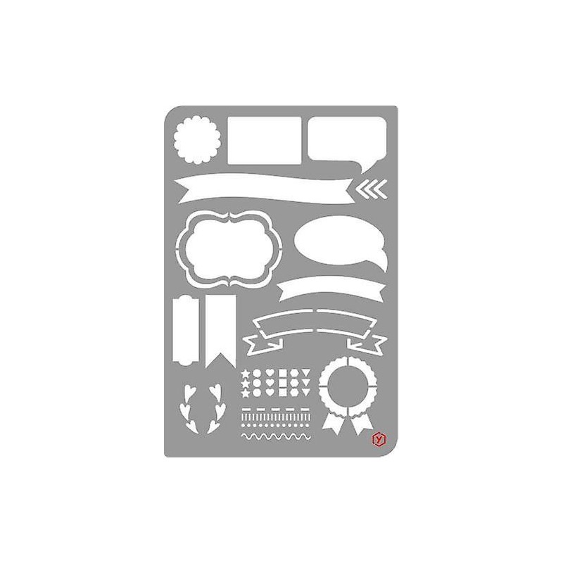 Pronty Bullet Journal Stencil Banner 12x18cm
