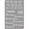 Pronty Bullet Journal Stencil calender  12x18cm