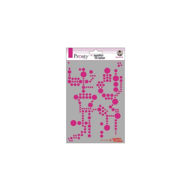 Pronty A5 Mask Stencil - Pattern Background Circles