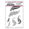 Ranger Dina Wakley cling stamp sketched layered fronds