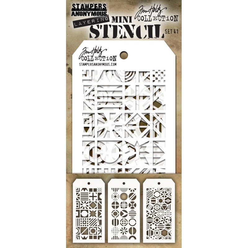 TIM HOLTZ MINI STENCIL SET 41
