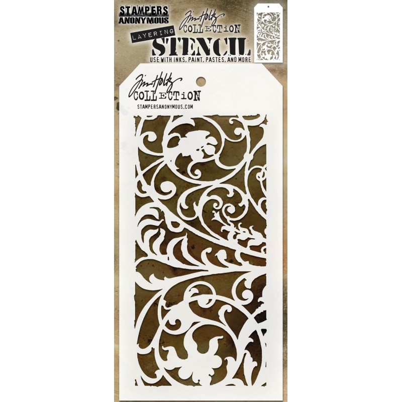 TIM HOLTZ STENCIL 10x21 cm  “Ironwork”