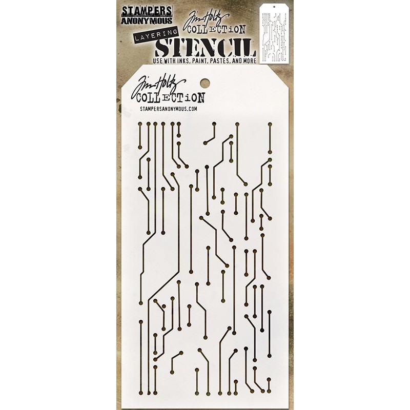 TIM HOLTZ STENCIL 10x21 cm THS146