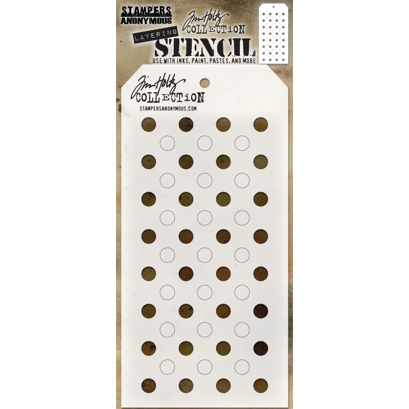 TIM HOLTZ STENCIL 10x21 cm “Dots”