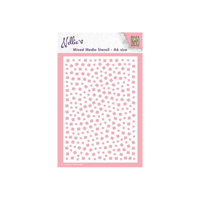 Nellie‘s Choice Mixed Media Stencils "Little Squares"  A6