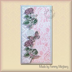 Nellie`s Choice Mixed Media Stencils slimline Roses 85x205mm