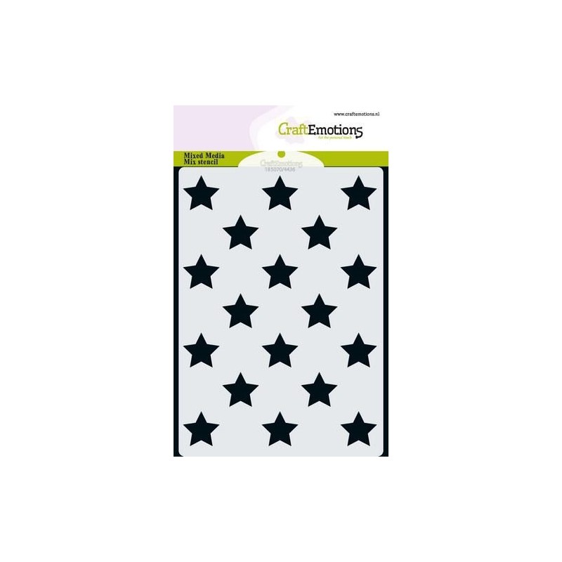 CraftEmotions MM Mix stencil design star 5 point A6