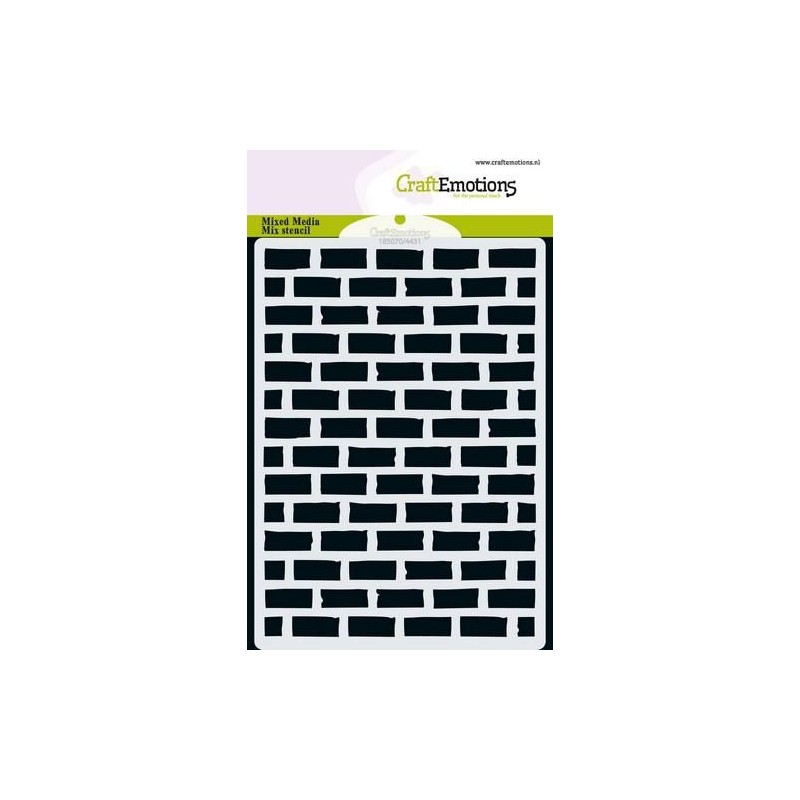 CraftEmotions MM Mix stencil design stone wall A6
