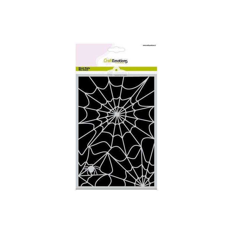 CraftEmotions Mask stencil Halloween spider web A5 Carla Creaties